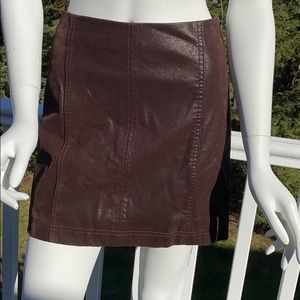 Free People Modern Femme Vegan Suede mini Skirt 2